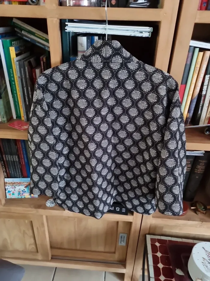Veste habillée H&M noire et blanche taille S - photo numéro 4