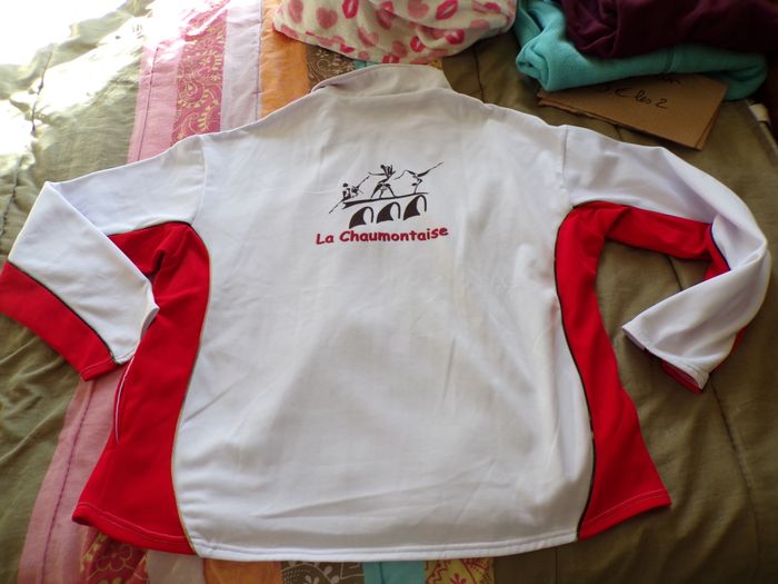Veste sport blanche rouge XL - photo numéro 3