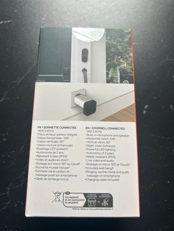 Sonnette Vidéo Connectée WiFi - Marque Française (Mobility Lab)