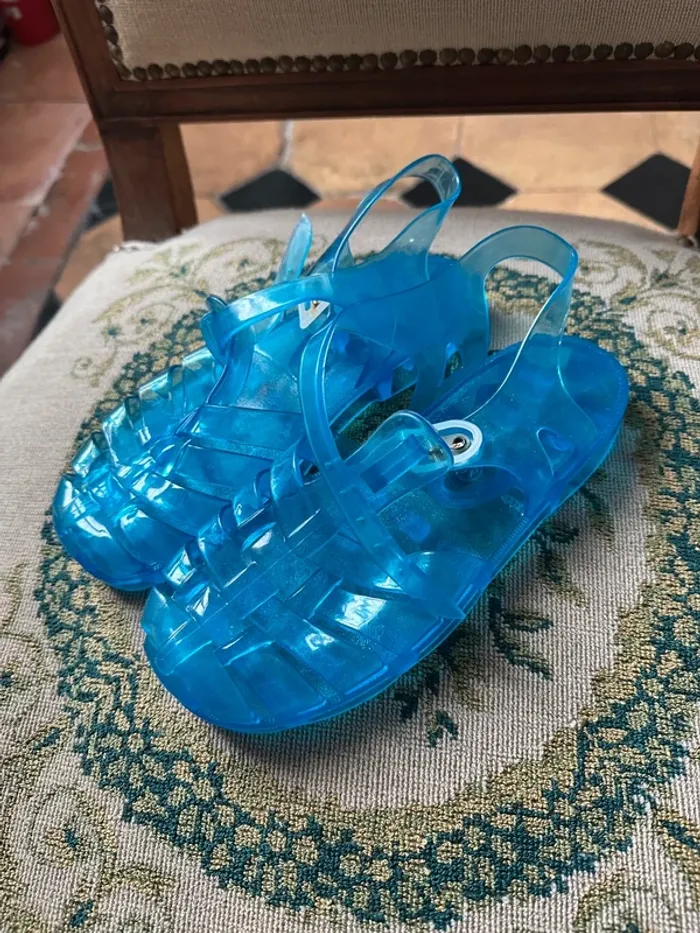 Chaussures mer plage méduses eau océan bleu clair 34 mixtes vintage rétro enfant - photo numéro 2