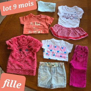 Lot 9 mois fille 