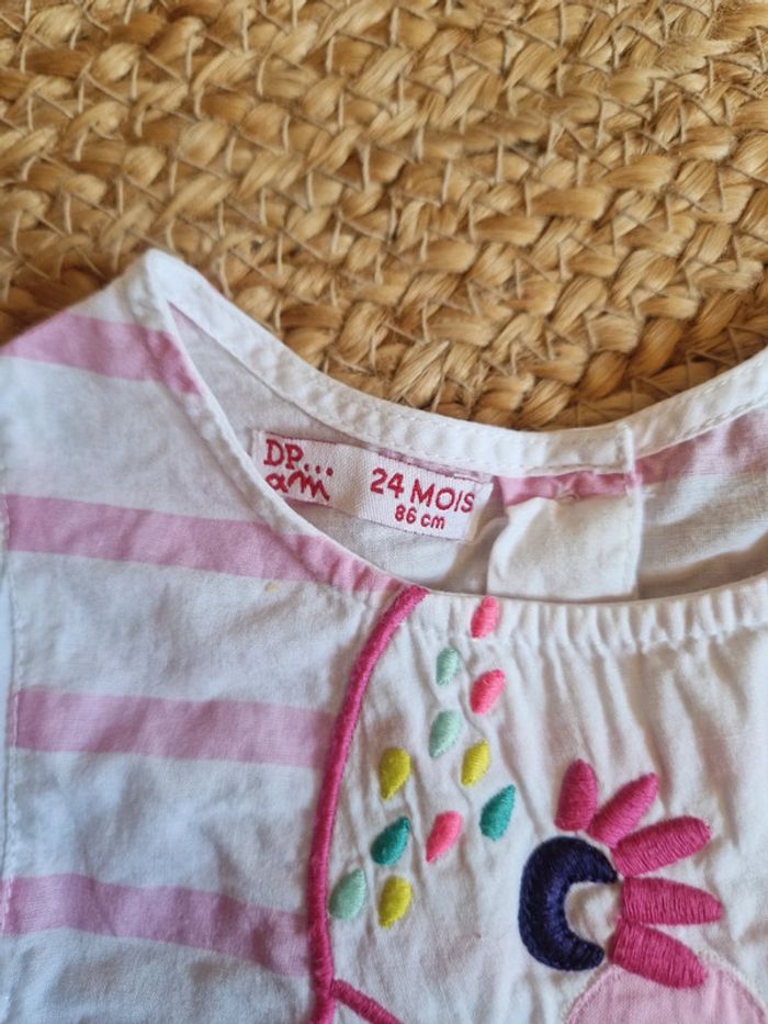 Jolie ensemble robe et culotte fille du pareil au même 24 mois 86cm - photo numéro 5