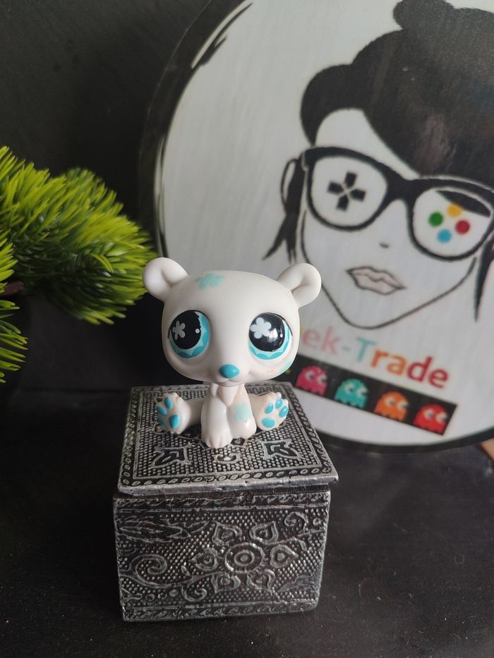 lps00864 My Littlest Petshop Pet Shop LPS Hasbro Authentic Panda Ours Bear 647