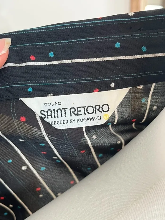 Chemise rayée noire vintage japonais - photo numéro 6