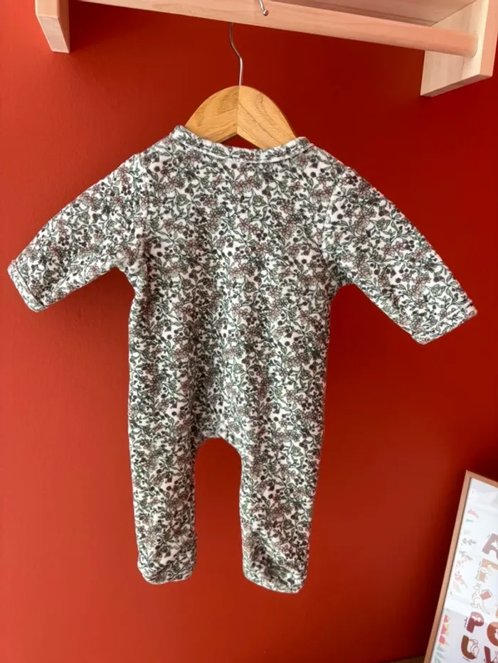 Pyjama rose et fleuri vertbaudet taille 1 mois - photo numéro 6
