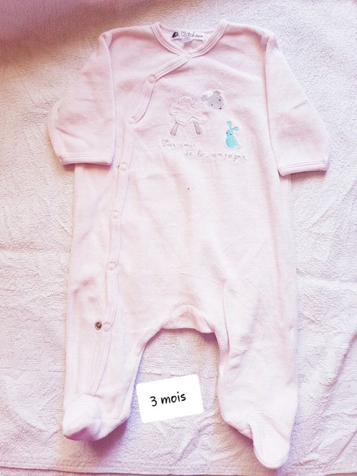 Pyjama velour kitchoun 3 mois