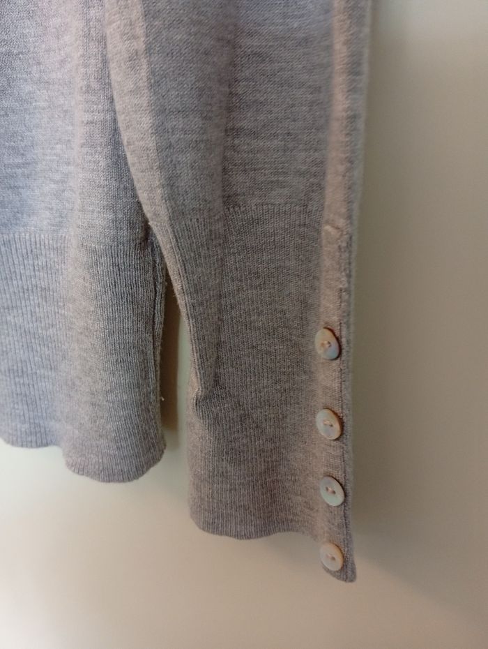 cardigan ou gilet taille 38 - gris clair - photo numéro 3
