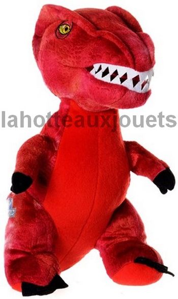PELUCHE JURASSIC WORLD ALLOSAURE ROUGE  33 CM