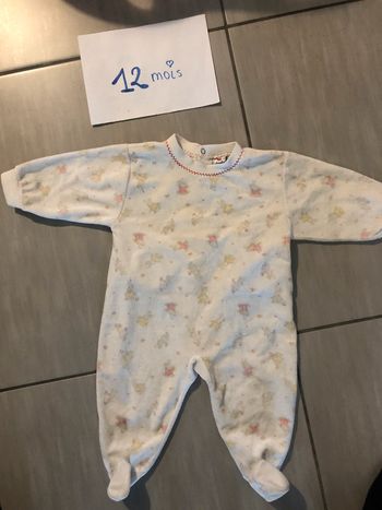 Pyjama velours 12 mois