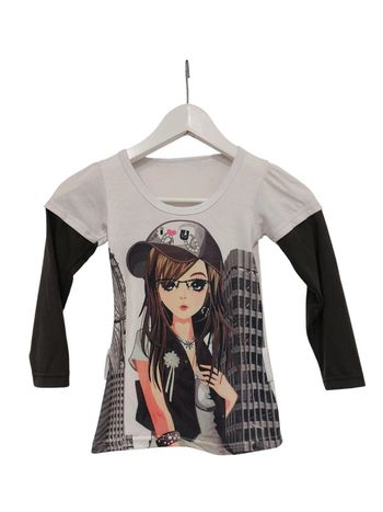 Tunique manches longues fille 4 ans