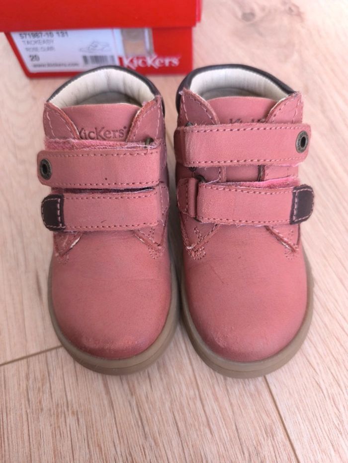 Chaussures fille Kickers rose clair Tackeasy - Taille 20 - photo numéro 2