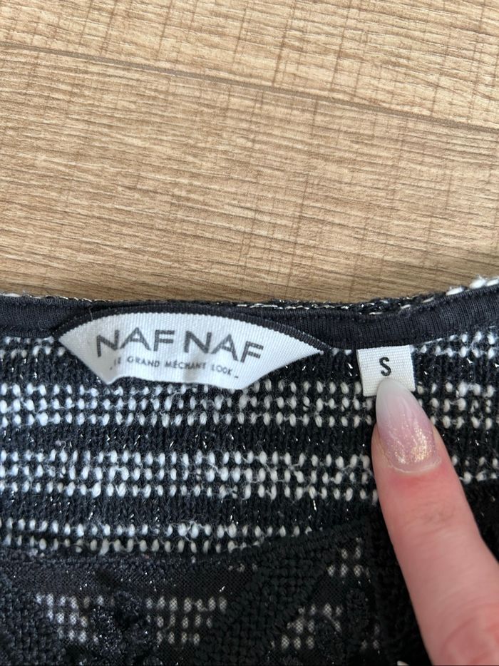 Pull gris et noir pailleté à manches longues Naf Naf taille S TBE - photo numéro 9