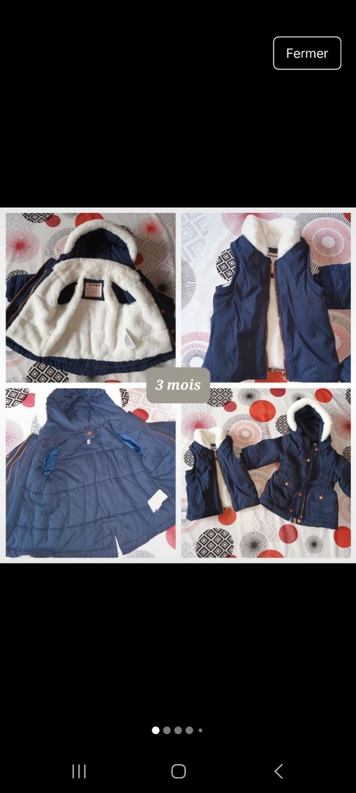 Veste 3 en 1 comme neuve taille 3 mois acheté + de 60€ 👧