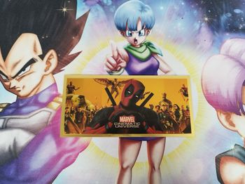 Billet Deadpool Marvel Collector Gold Doré card carte ticket goodies