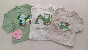 lot de 3 t-shirt 3 mois