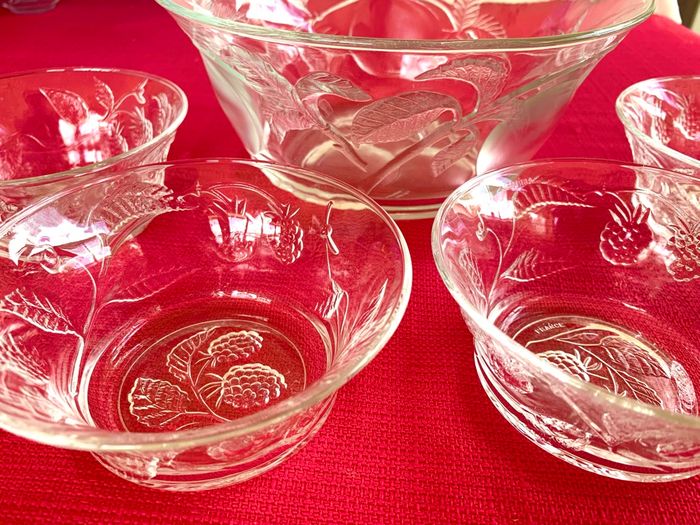 Ensemble 1 bol saladier + 4 bols dessert - photo numéro 2