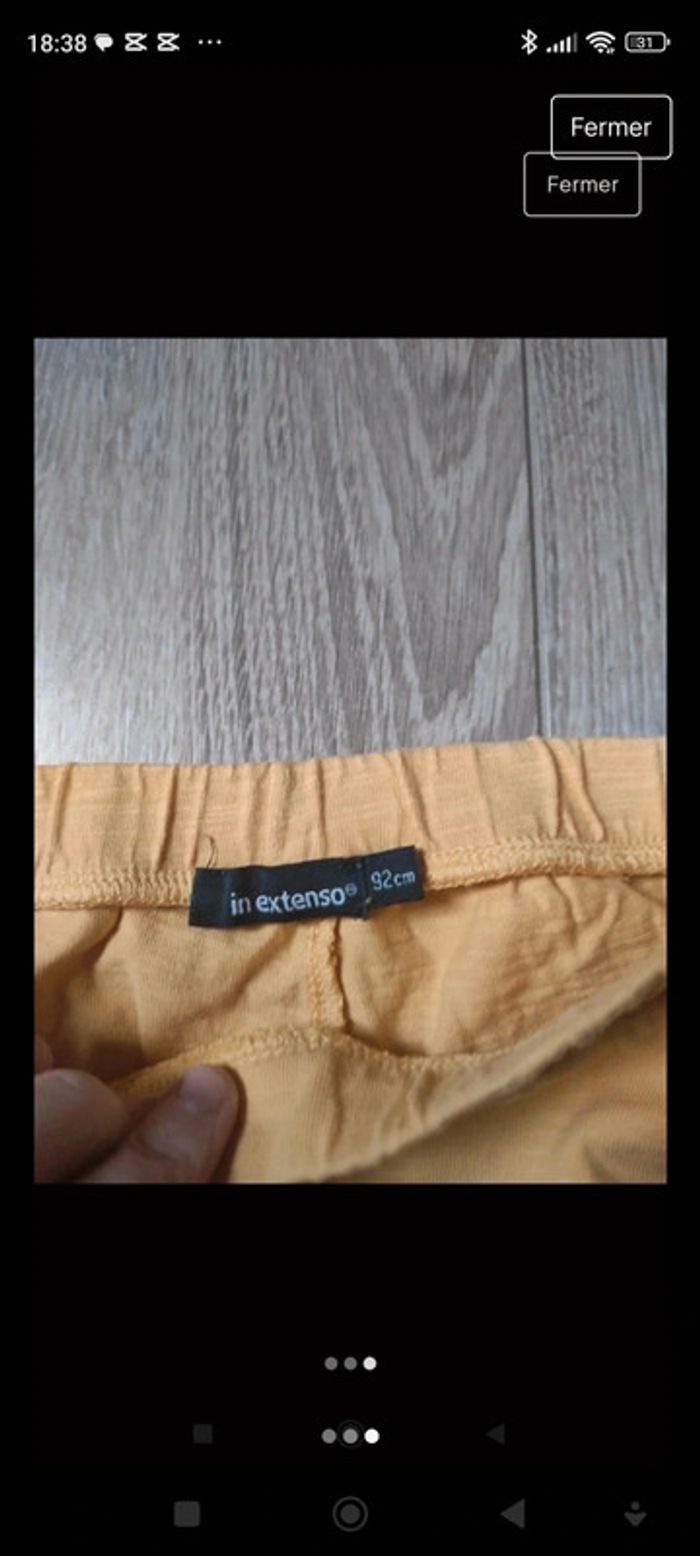 Jupe short 2 ans moutarde - photo numéro 3