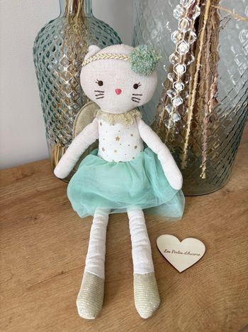 Chat tutu vert 40 cm