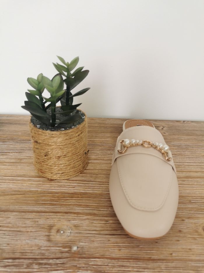 Mules à détails Perles & Strass Beige Nude Shein Pointure 38 - photo numéro 7