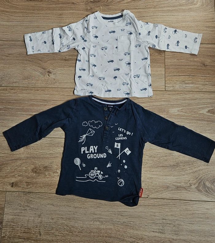 2 tee shirt manches longues 18 mois kiabi
