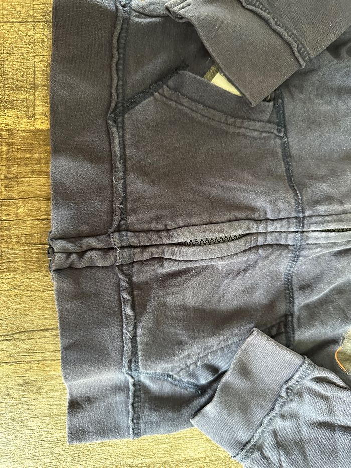 Gilet avec capuche bleu  4 ans - photo numéro 2