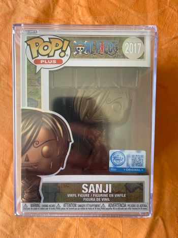 Figurine Funko Pop n°2017 Sanji Bronze One Piece + Pop Protector Case
