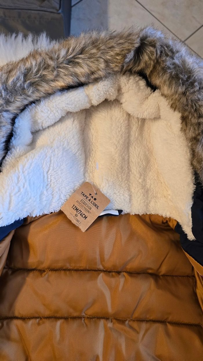 NEUF (NON PORTÉ) 🏷👌👌🤩😍💙💥superbe parka chaud /déperlant 12 mois garçon(fourrure amovible)💙😍🤩👌 - photo numéro 8