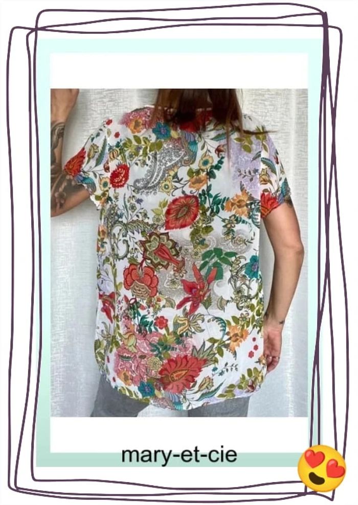 SOLDÉ - Blouse fluide légère manches courtes taille 3 - depeche mode - photo numéro 5