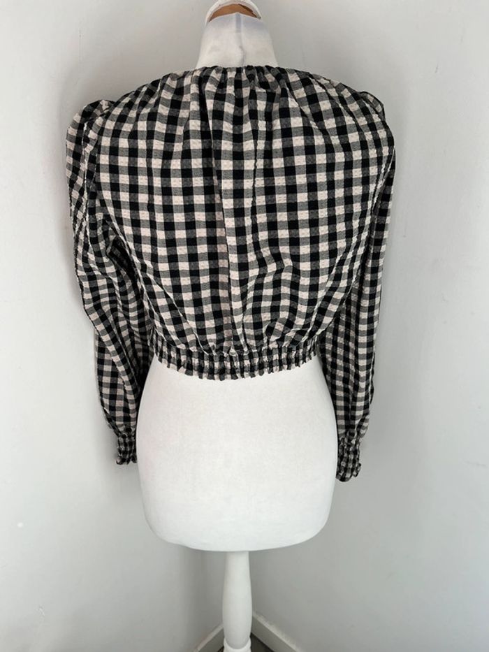 Blouse crop top vichy Zara XS - photo numéro 4