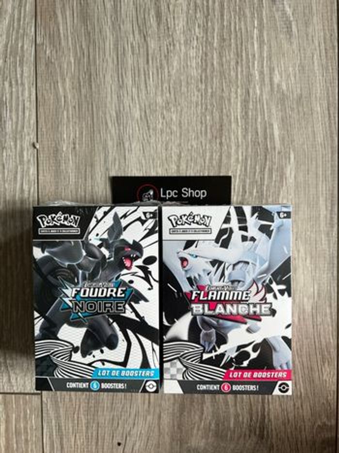 POKÉMON - LOT 2 BUNDLE - FOUDRE NOIR ET FLAMME BLANCHE - EV10.5 FR NEUF & SCELLE