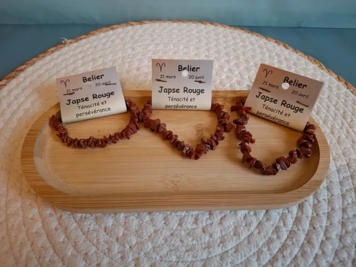 Bracelet Baroque en Jaspe Rouge – Énergie & Élégance - photo numéro 4