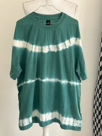 River Island Tee-shirt Manches Courtes Vert & Blanc Taille L