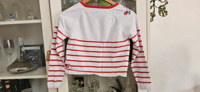 Cardigan rayé blanc et rouge Catimini - photo numéro 6