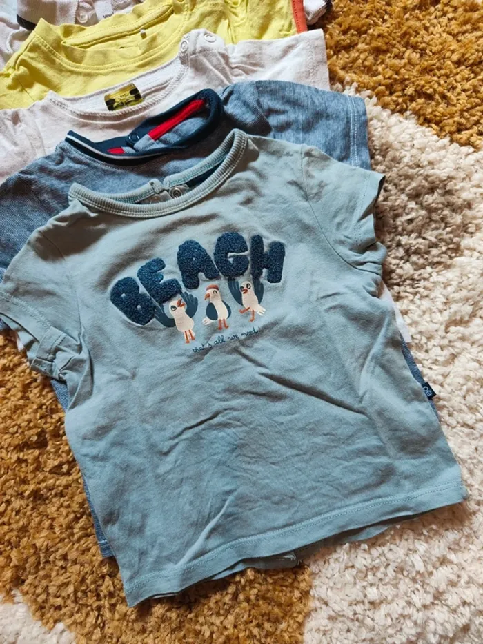 Lot 8 t-shirts manches courtes et chemise - photo numéro 2