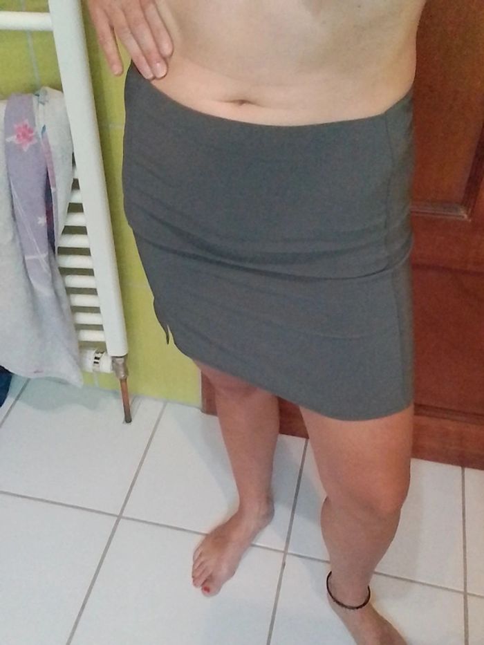 Jupe femme grise - photo numéro 2
