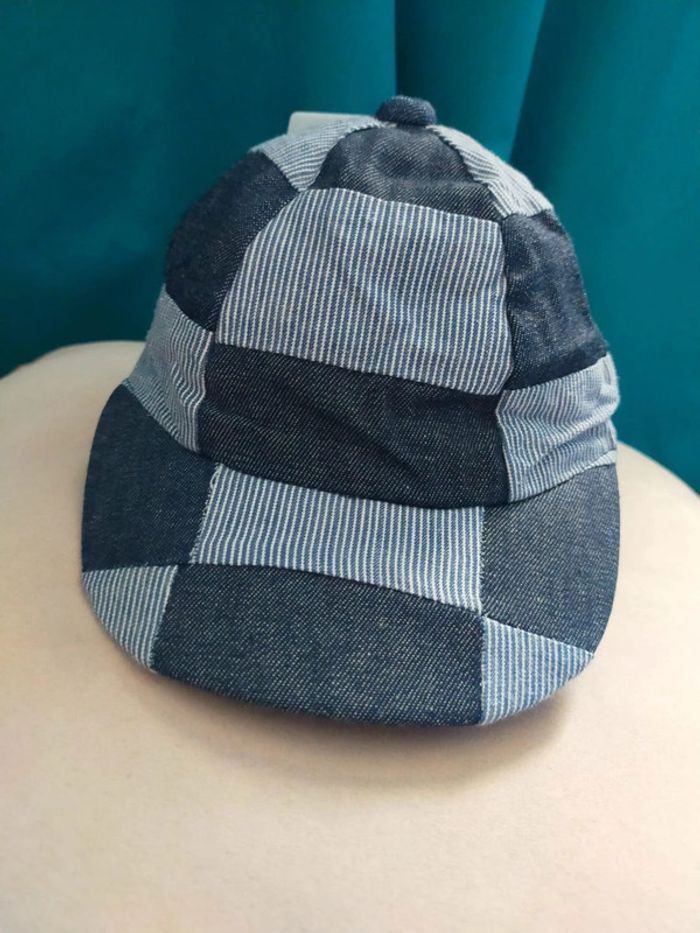 Casquette enfant en jean patchwork vintage - 100% coton