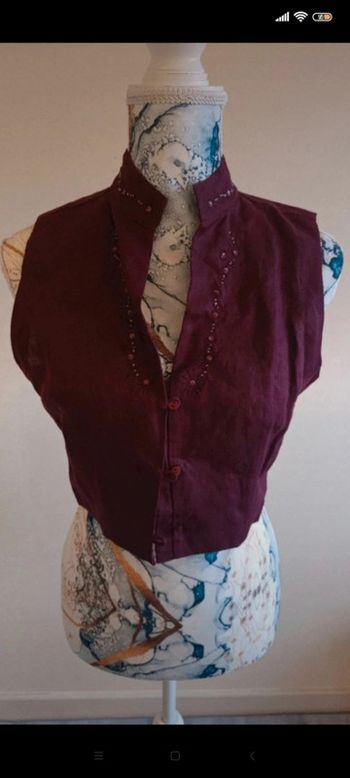 Chemise courte sans manche marque 123, taille 38