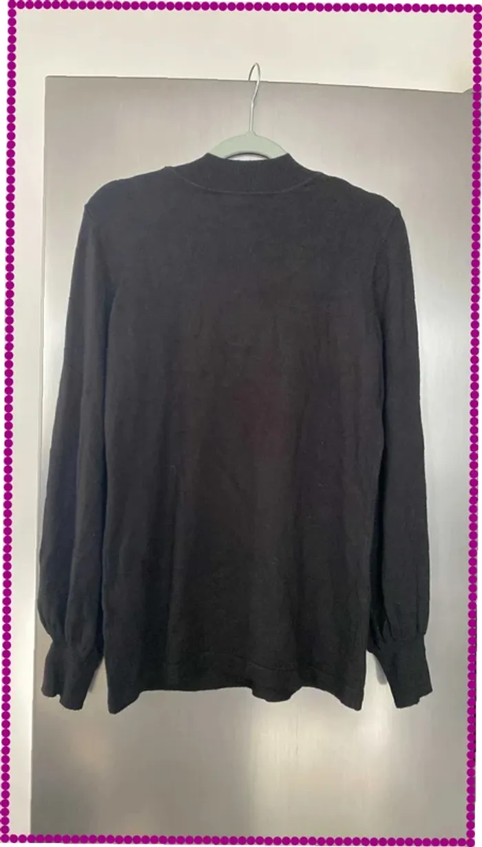 Pull Noir Le Château Femme Taille M Broderie - photo numéro 3