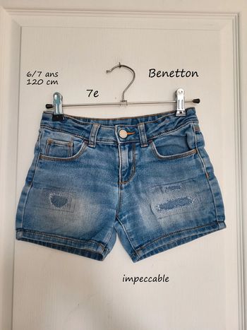 Short jean Benetton 7 ans