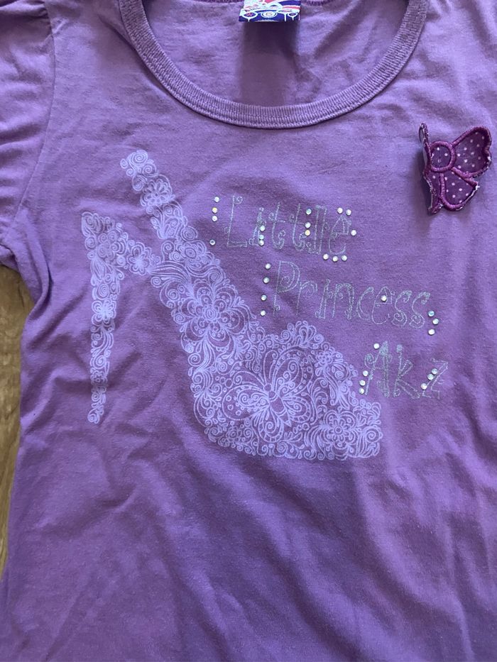 T-shirt violet fille 6 ans - photo numéro 4