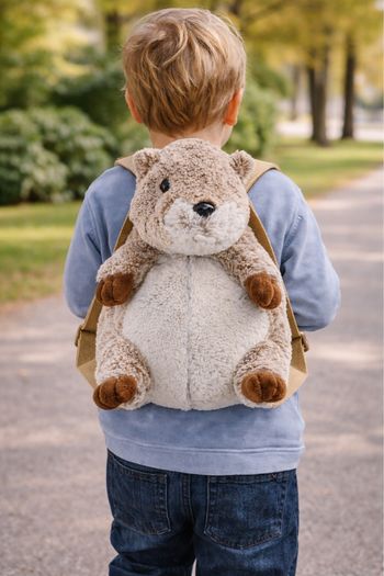 🐿️ Sac à dos enfant – Peluche écureuil tout doux