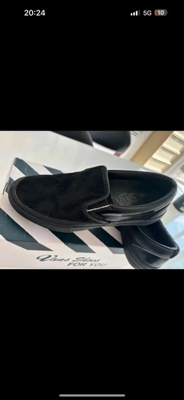Vans Slip-On Engineered Garments Cheveux de vache dépareillés noir taille 38 - photo numéro 2