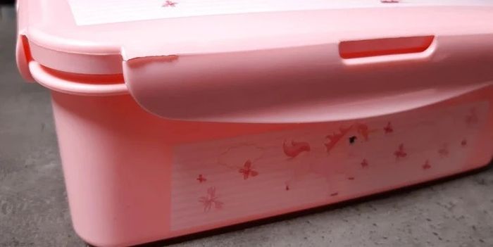 Grande boite à goûter rose motif licorne neuve - photo numéro 5