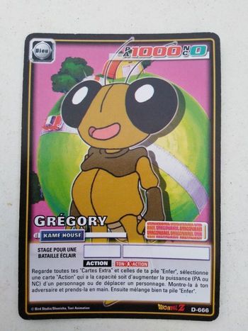 Carte collection dragon ball z Gregory 1000, dessin animé, collection, manga D666