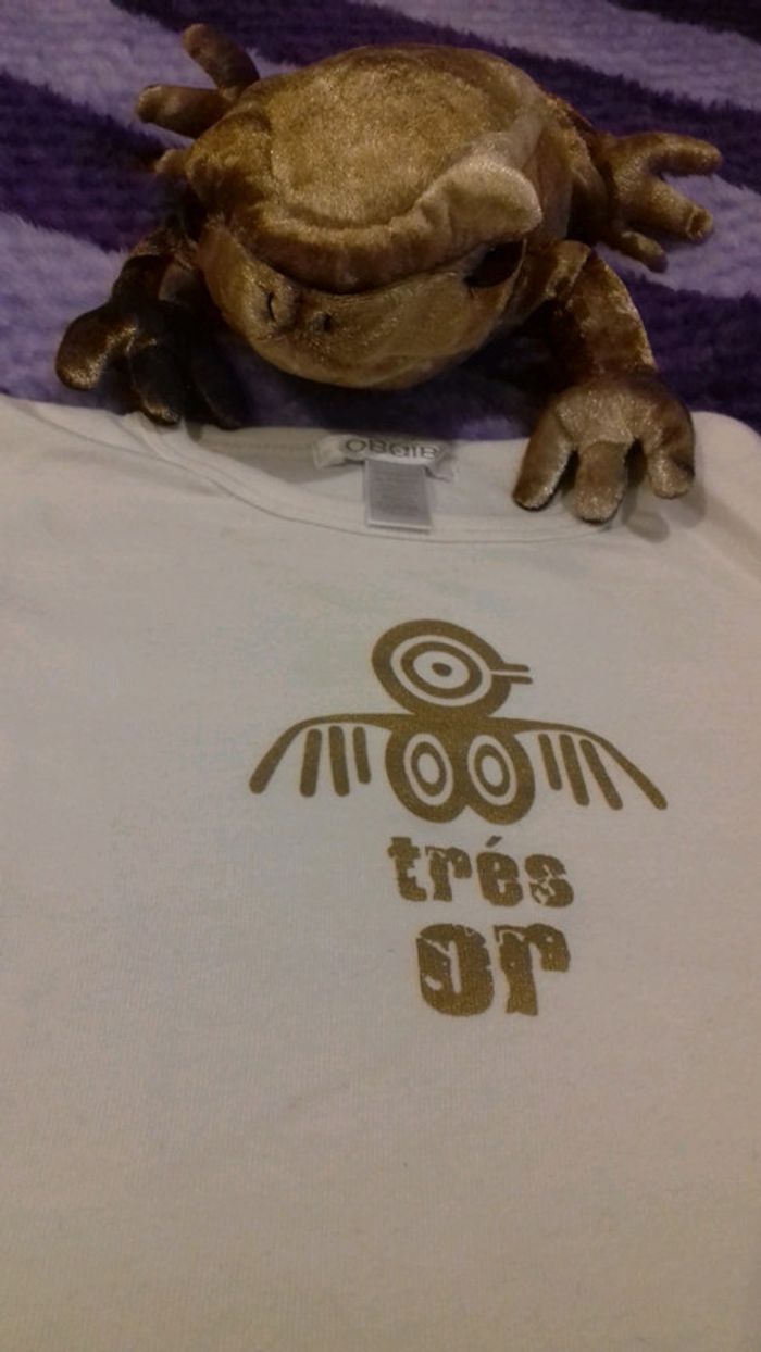 T shirt 🪴 printemps été 🌼 12mois Mon trésor Or Obaibi - photo numéro 2