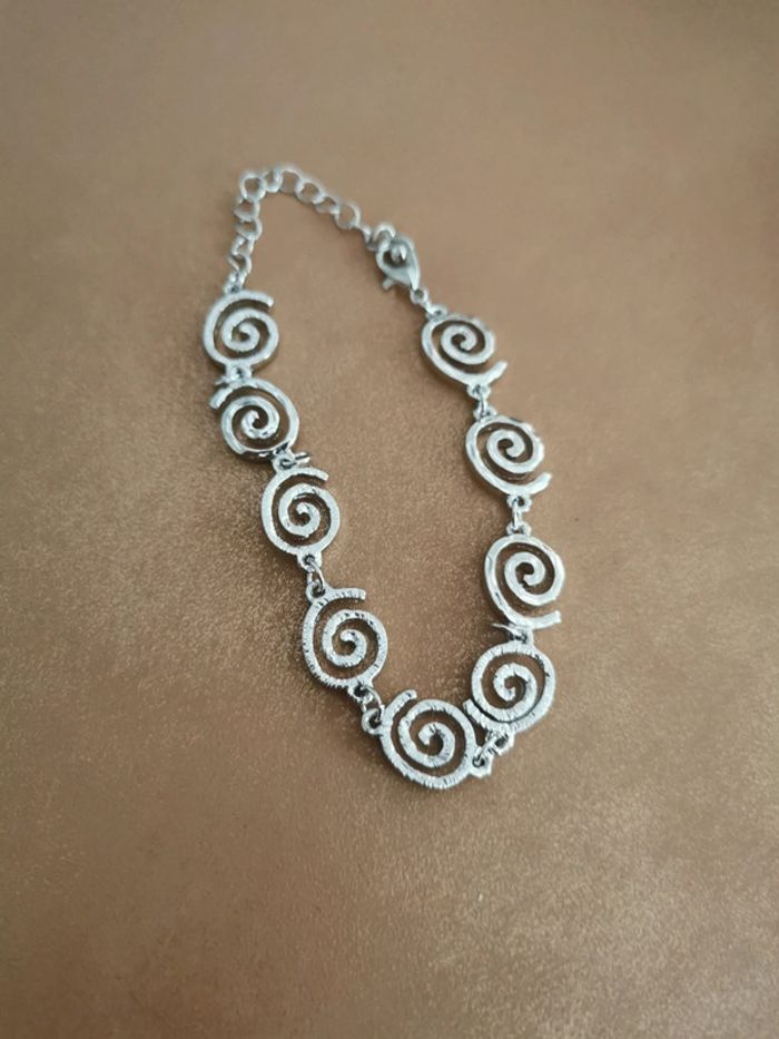 Bracelet femme argenté soleils spirales - photo numéro 2