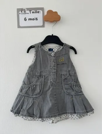 Robe en jean grise - taille 6 mois 🌸