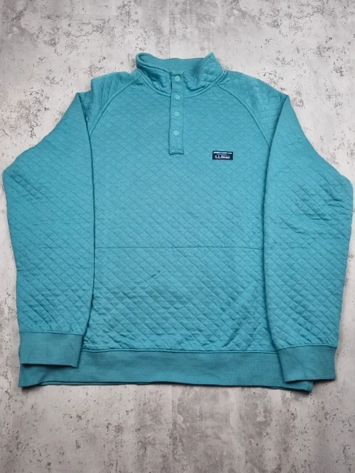 Pull L.L. Bean bleu matelassé – Taille XL Homme (mesures en photos) - photo numéro 3