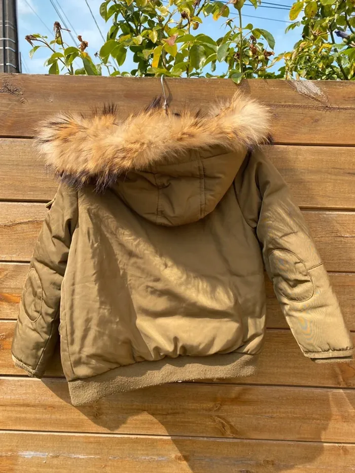 Blouson doudoune parka manteau capuche fourrure cyrillus 8 ans - photo numéro 8