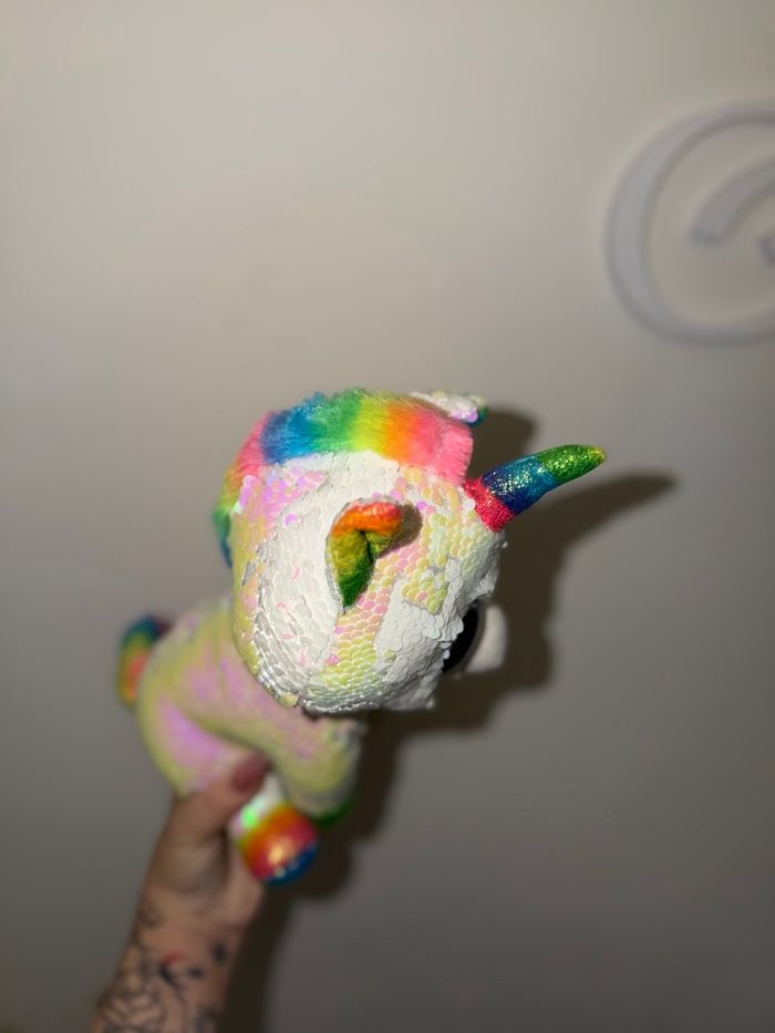 Peluche licorne sequin